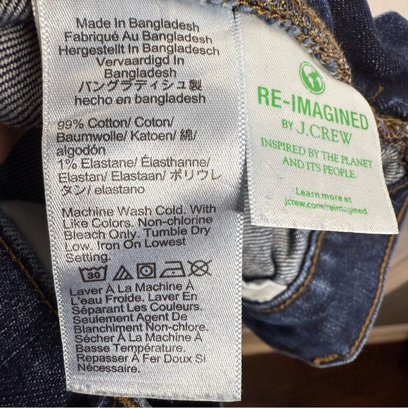 J. Crew Flex Men's Straight Blue Jeans 34W 34L GUC - Picture 5 of 5